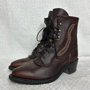 Abiline cowhide leather upper cowgirl boots ladies size 7.5